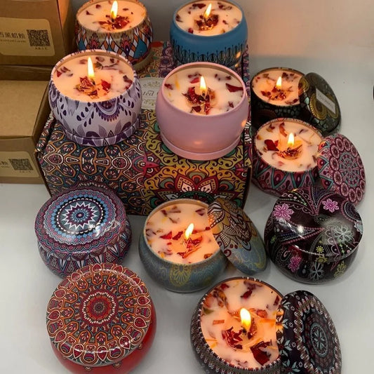Bougies Parfumées Cire de Soja — Jarre Décorative