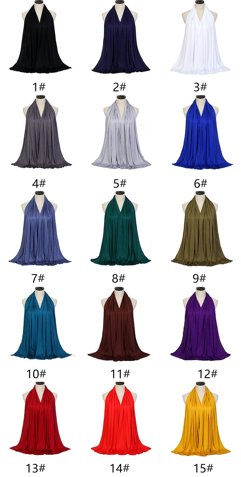 Hijab Jersey Coton Modal — Plus de 100 Couleurs