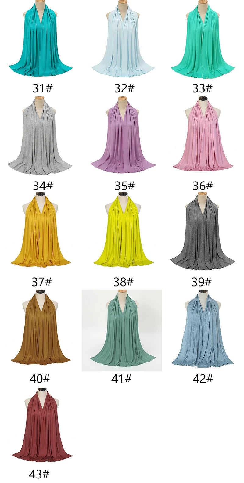 Hijab Jersey Coton Modal — Plus de 100 Couleurs