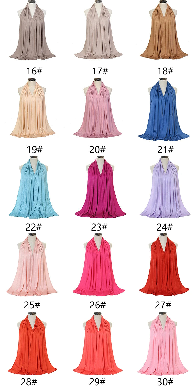 Hijab Jersey Coton Modal — Plus de 100 Couleurs