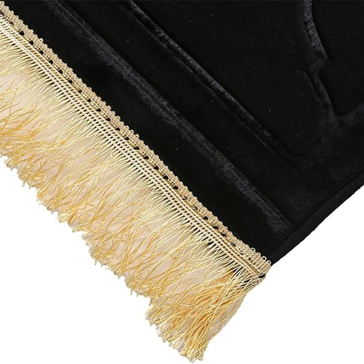Tapis de Prière Épais Gaufré — Mousse Éponge & Pampilles