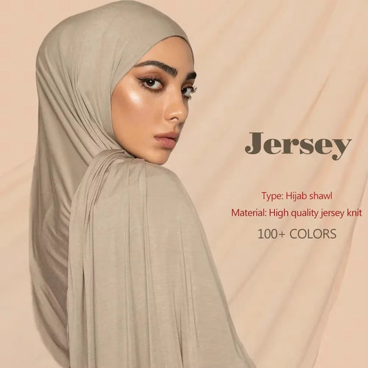 Hijab Jersey Coton Modal — Plus de 100 Couleurs