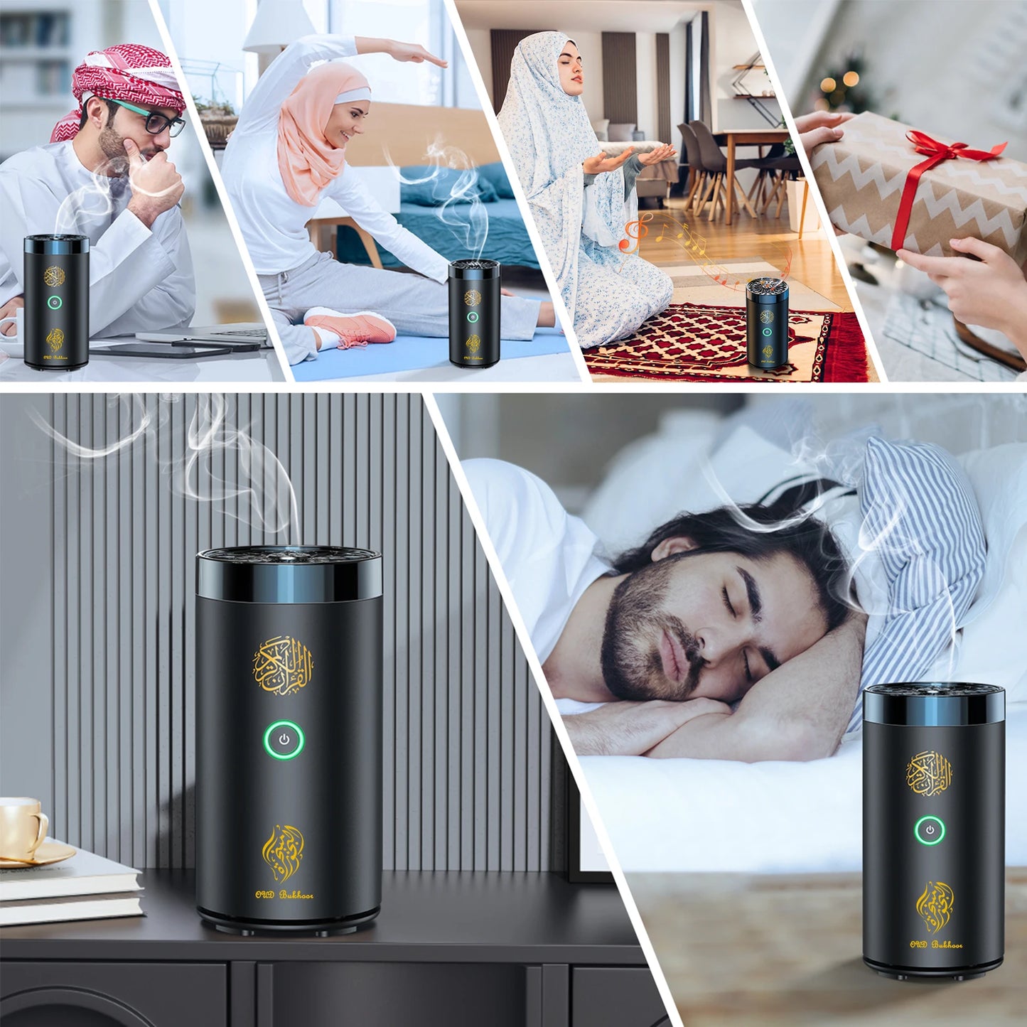 Brûle-Encens avec Haut-Parleur Coran Intégré — Bluetooth